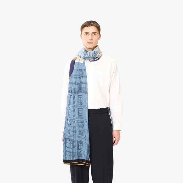 Scarf 100 - Paris in Navy, from Inoui Editions