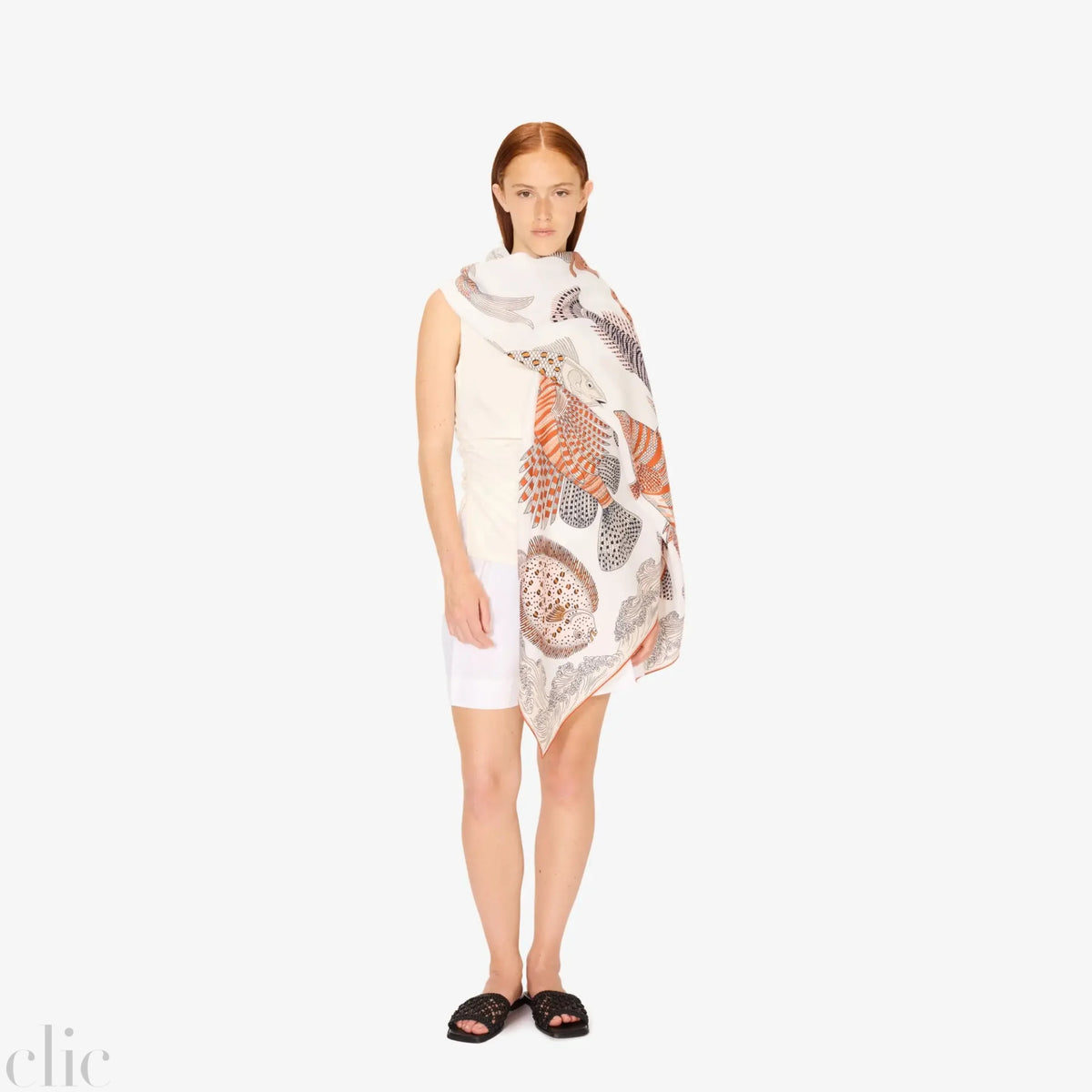 Scarf 100 Poseidon in Natural, from Inoui Editions