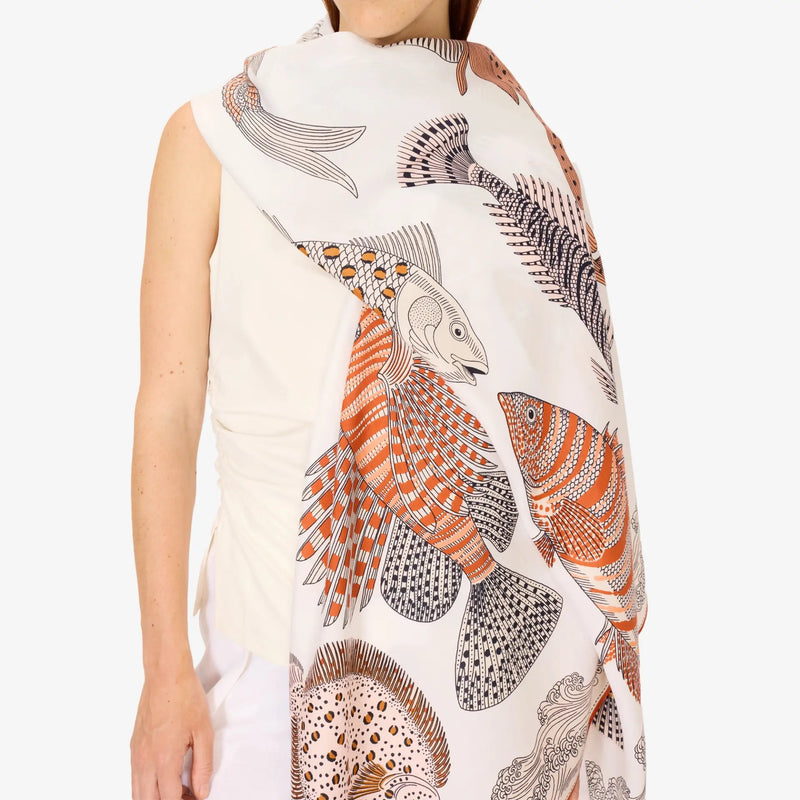 Scarf 100 Poseidon in Natural, from Inoui Editions