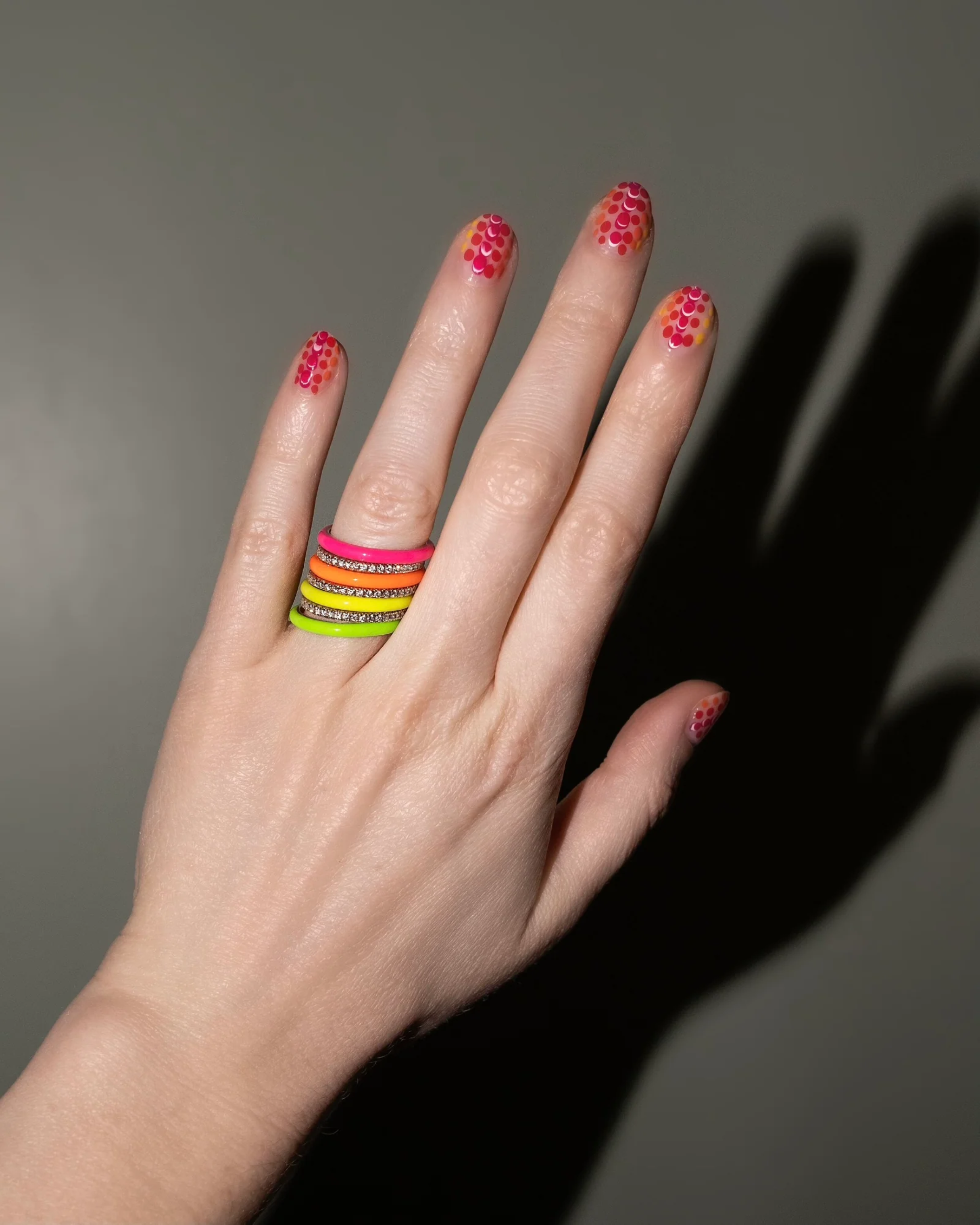 Enamel Thin Stacking Ring in 14K Gold, from Fry Powers