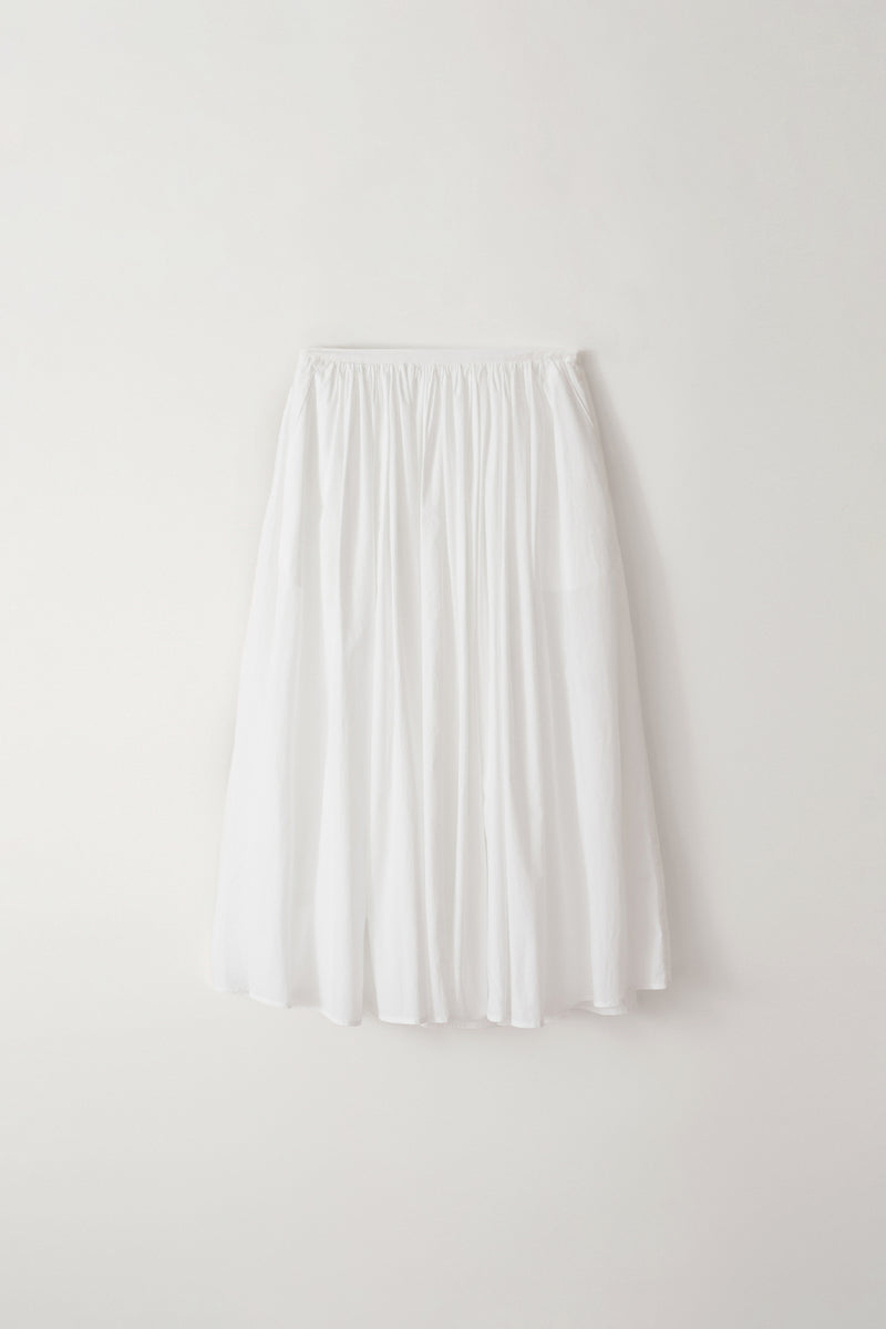 Serto Gathered Skirt in White, from Nothing Written