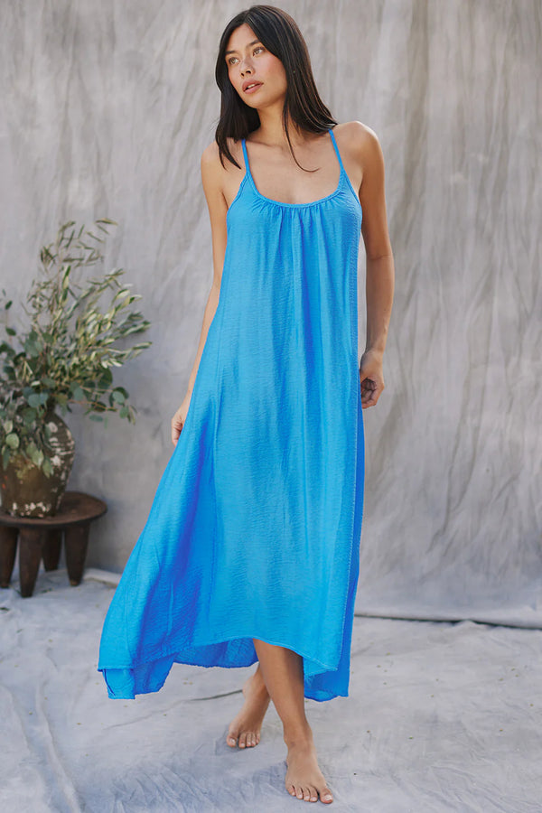 Seychelles Cross Back Maxi Dress in Moroccan Blue, from 9 Seed