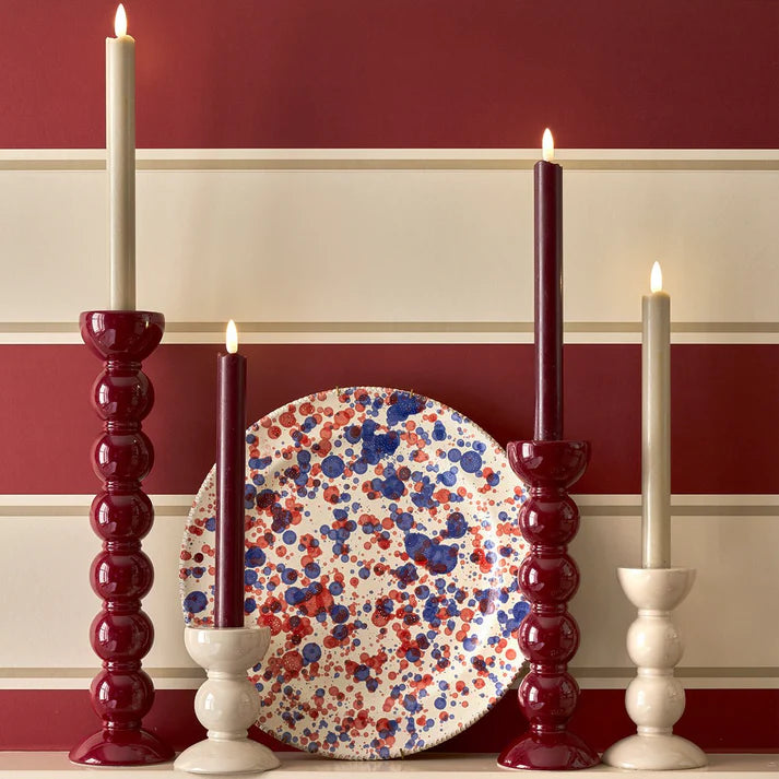 Small Bobbin Candle Stick Holder in Cappuccino, from Addison Ross