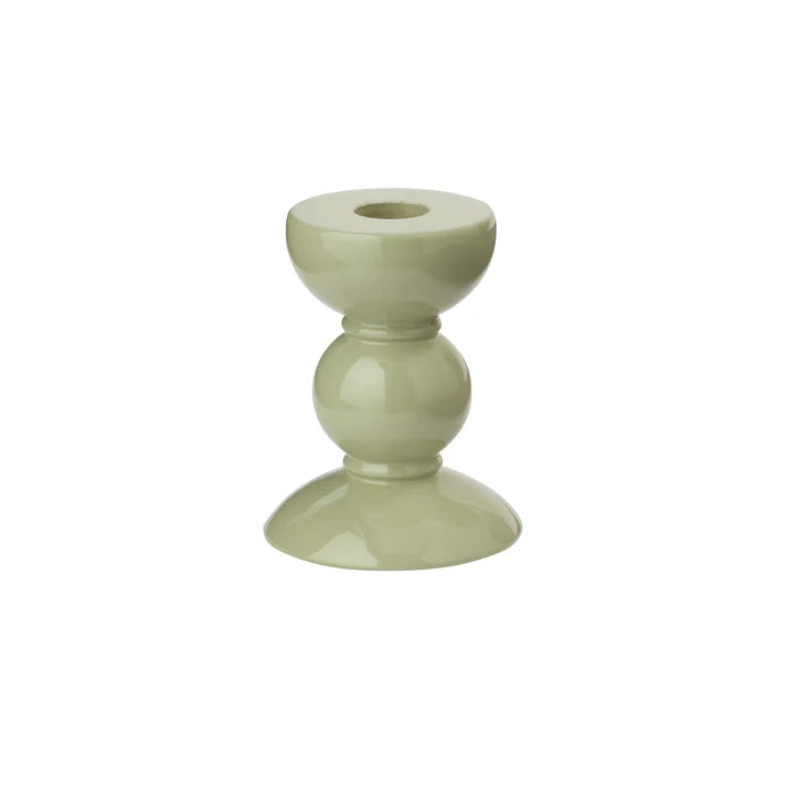 Small Bobbin Candle Stick Holder in Sage, from Addison Ross