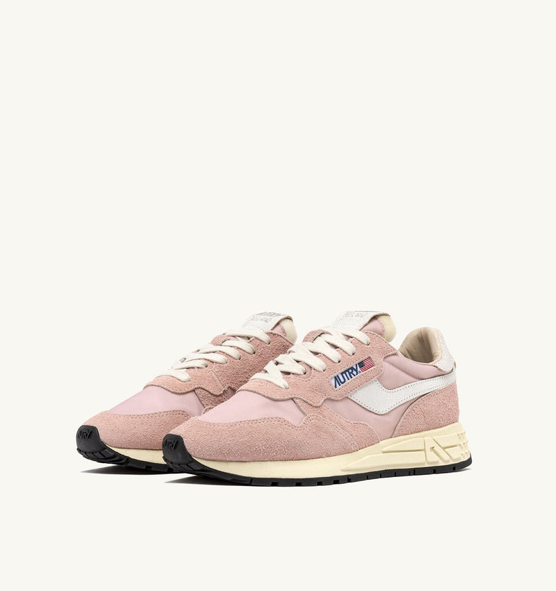 Reelwind Low Sneaker in White and Powder Pink, from Autry