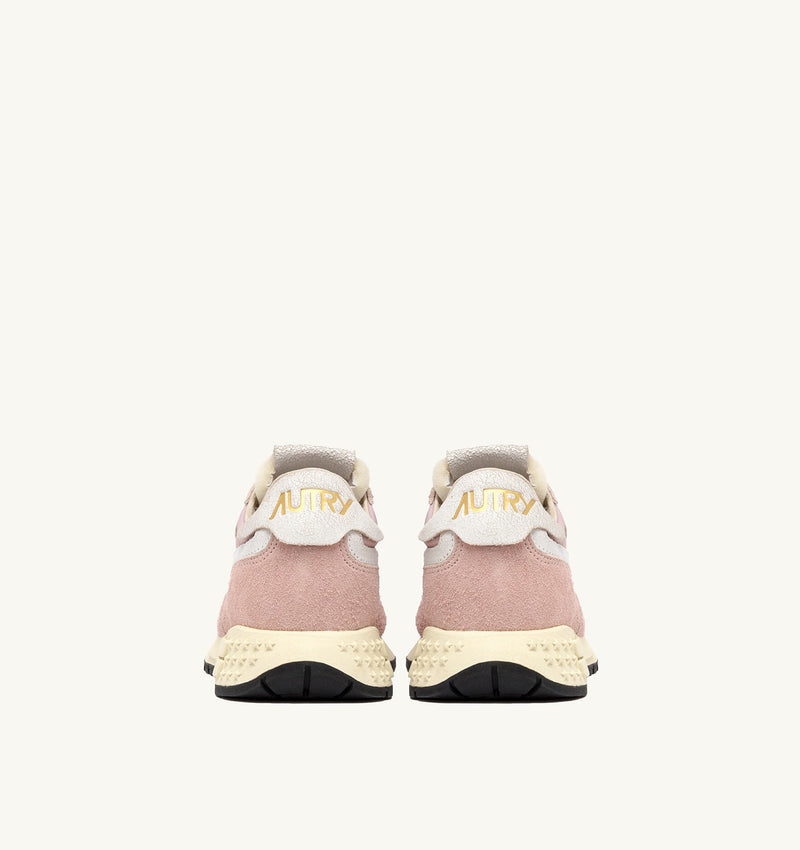 Reelwind Low Sneaker in White and Powder Pink, from Autry