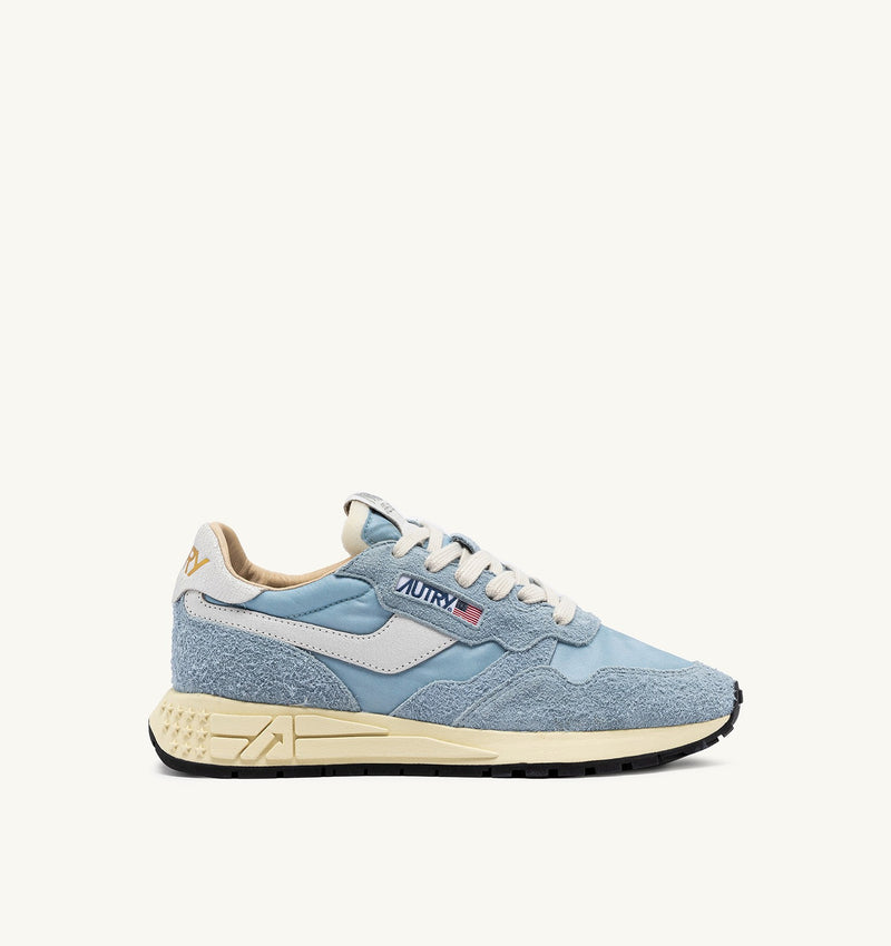 Reelwind Low Sneaker in White and Celestial Blue, from Autry