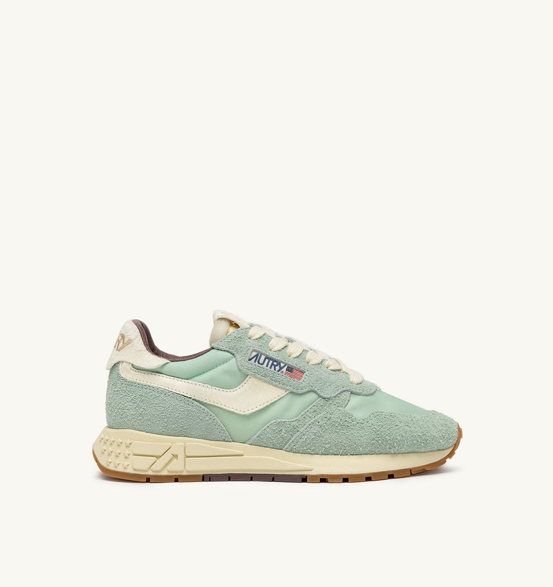 Reelwind Low Sneaker in Green and Nut, from Autry