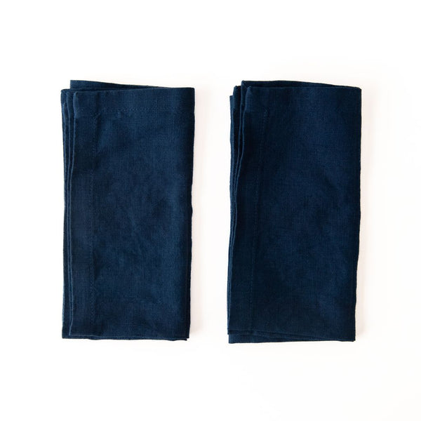 Navy Linen Napkins Set of 2, from Linen Tales