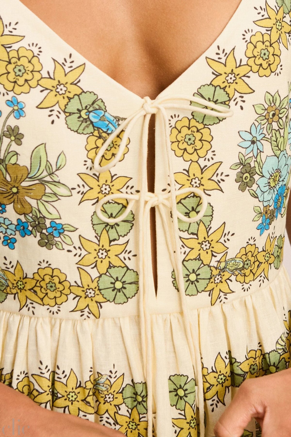 Sophia Linen Midi Dress, from Alemais