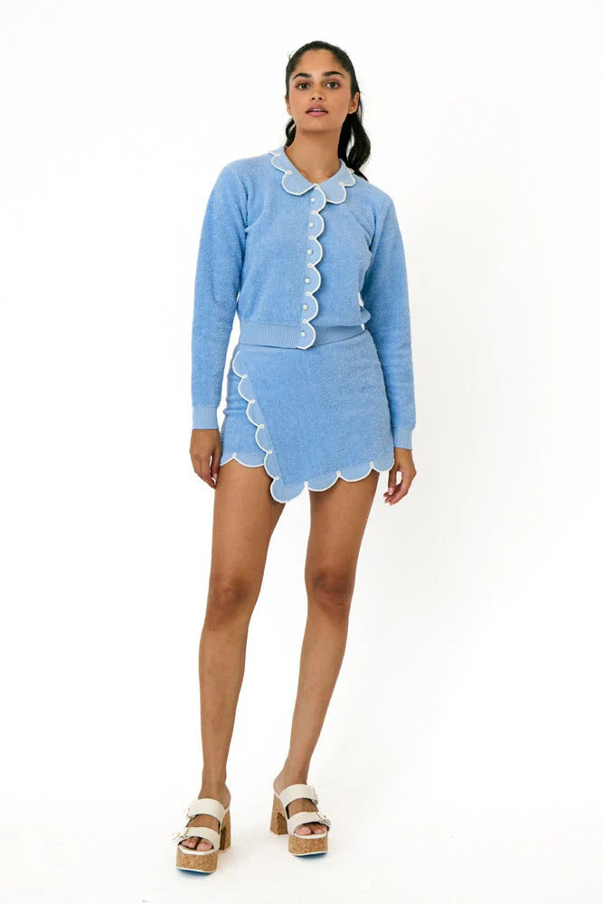 Cupcake Cardigan Terry in Sky Blue, from Rachel Antonolf