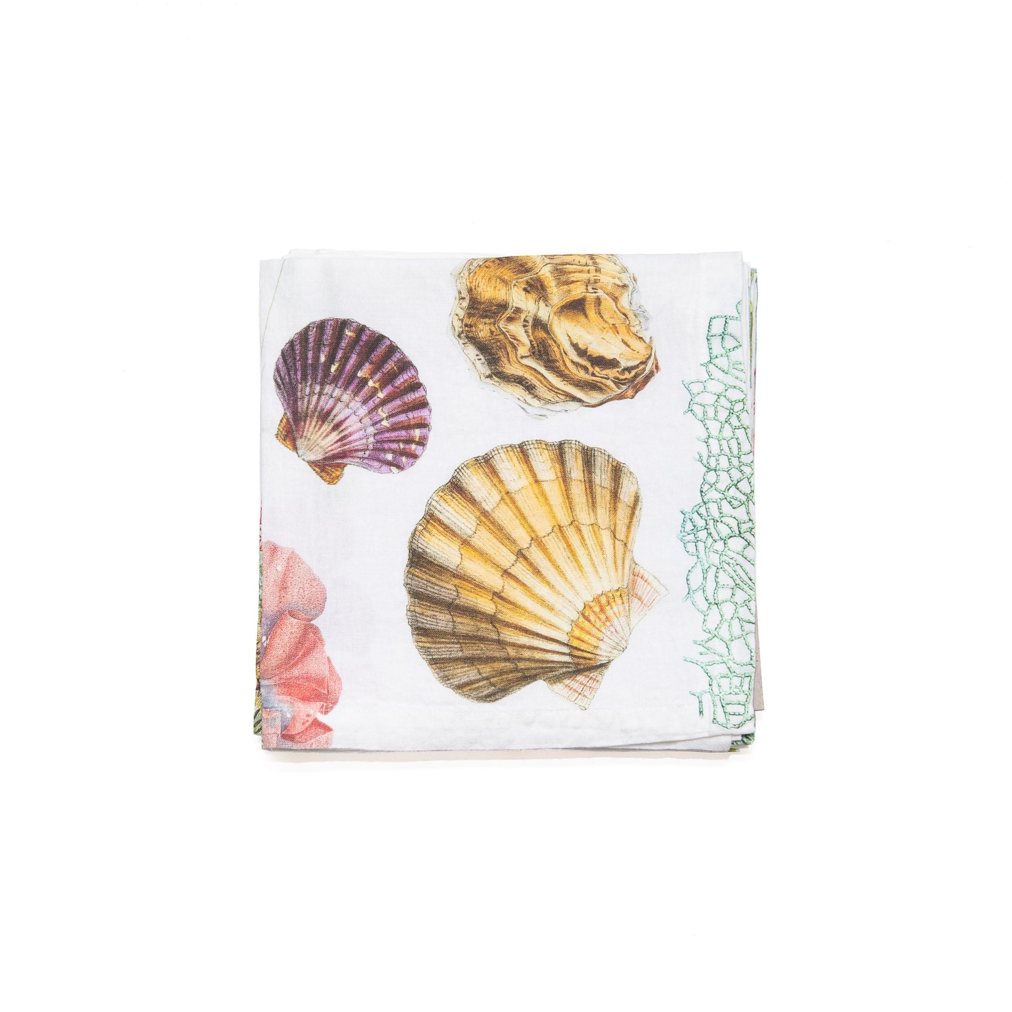 Set of 6 Ocean Animals Linen Napkins, from Linoroom