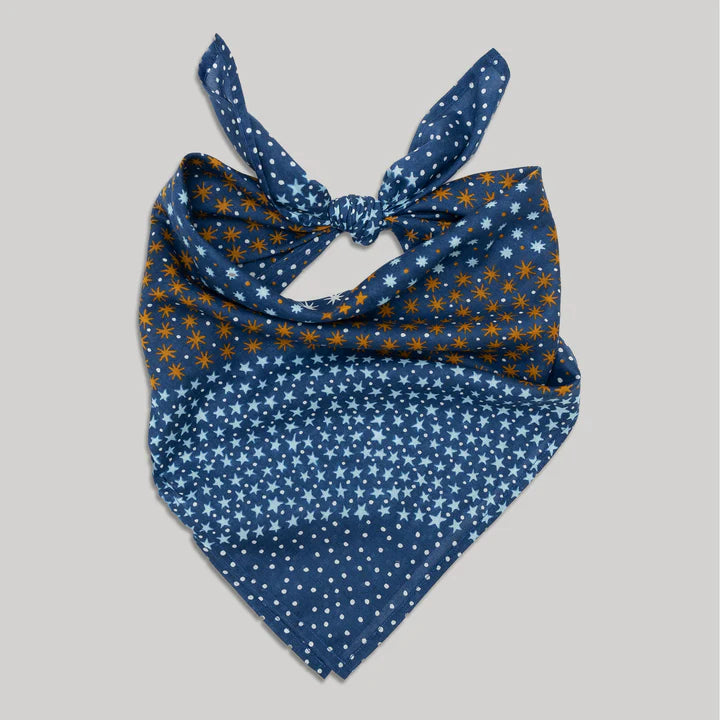 Cotton Starry Bandana in Navy, from Last Chance Textiles