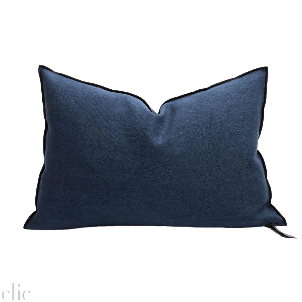 Stone Washed Bleu Nuit Pillow 16x24, from Maison De Vacances