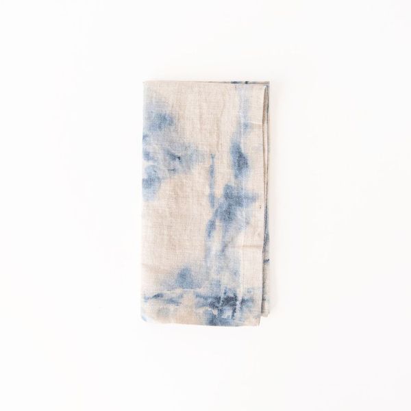 Tie Dye On Natural Linen Napkins Set of 2, from Linen Tales