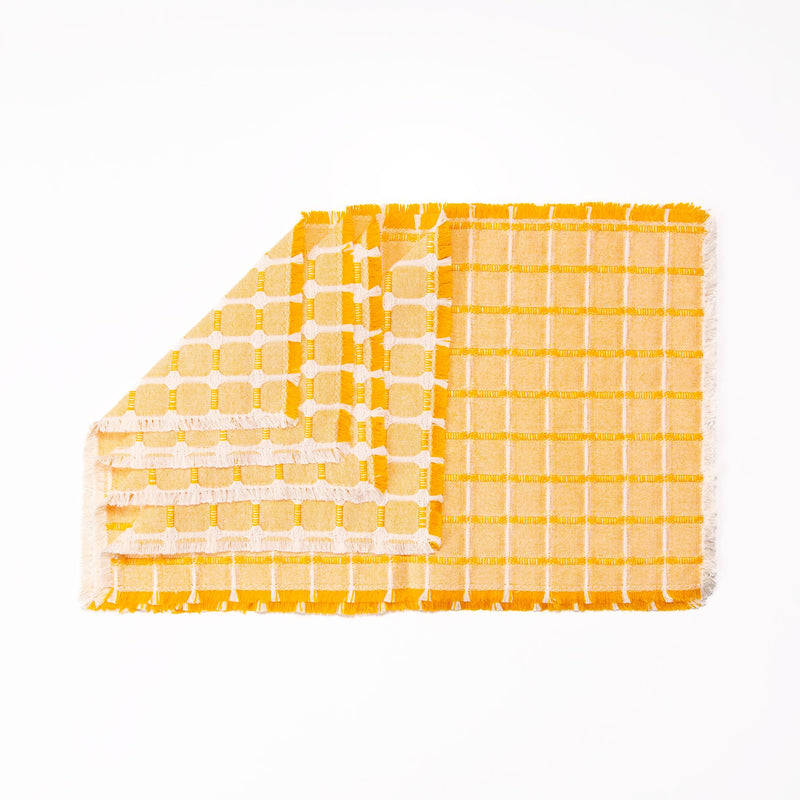 Set of 4 Hopsack Placemat in Marigold, from Dove and Donkey