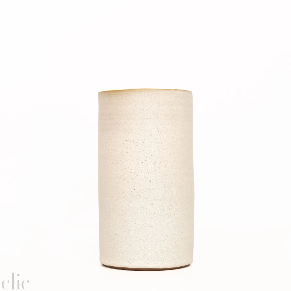 Medium Slim Cylinder Vase in White
