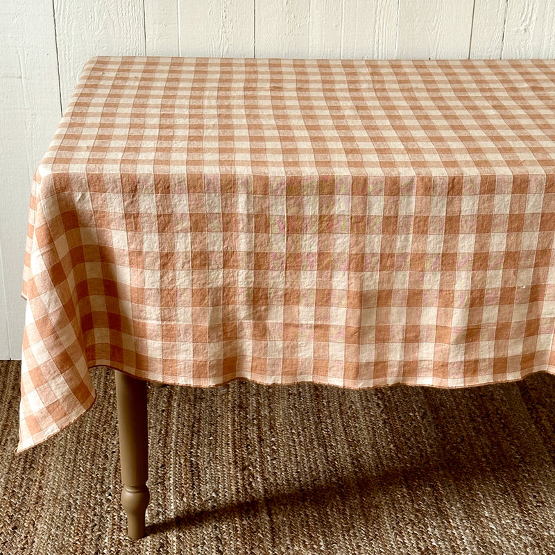 Vintage Tablecloth Small in Terracotta, from Maison De Vacances