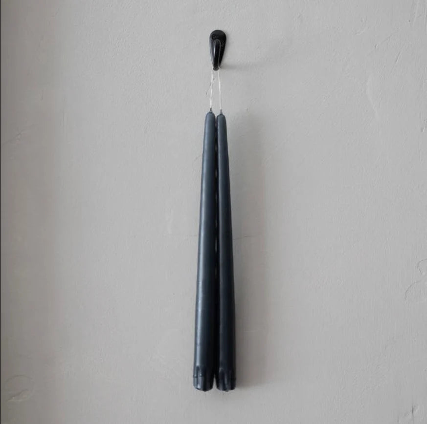 Taper Candles Pair in Charcoal, from Socco Living