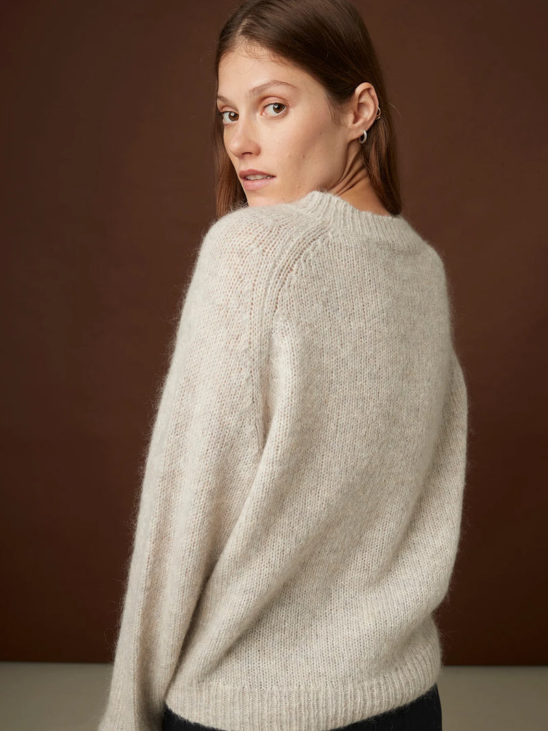 Ash Pullover Sweater in Natural, from Rue Blanche