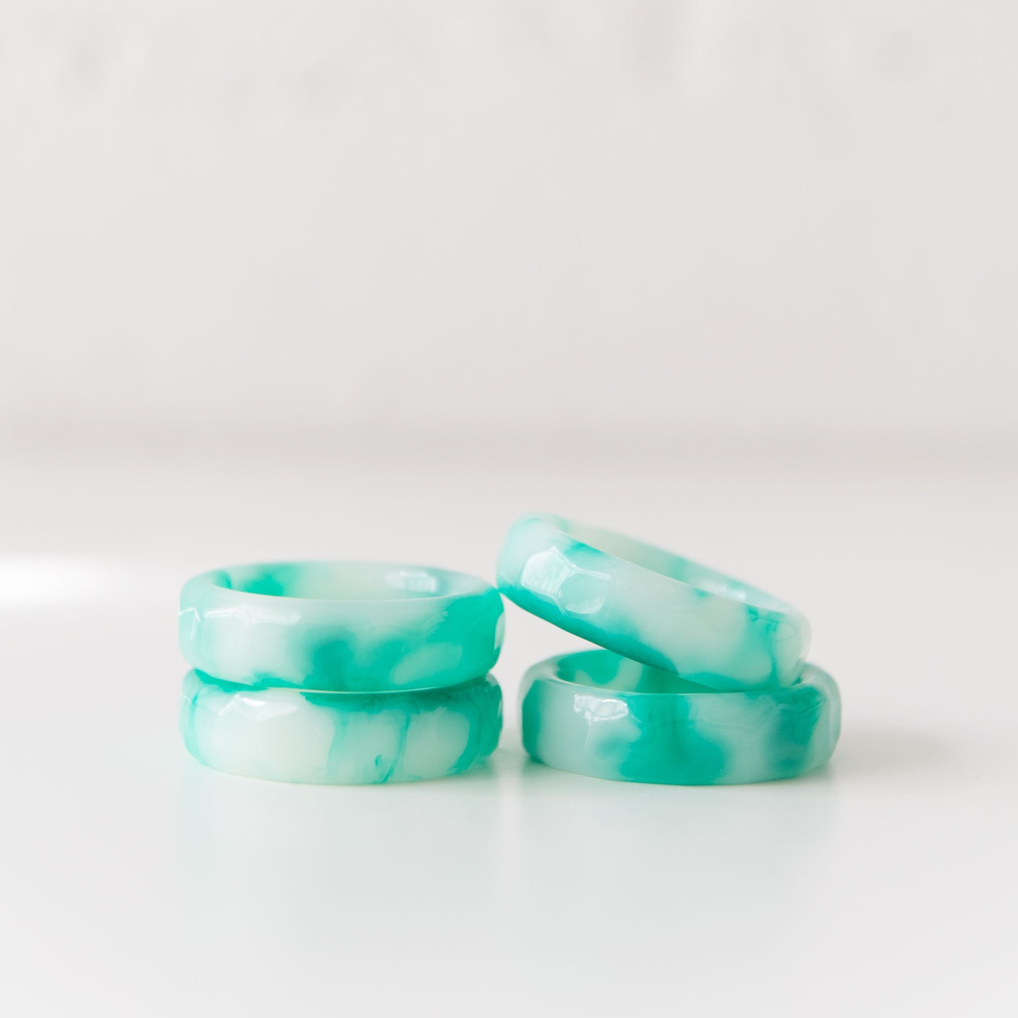 Sherbert Napkin Rings set of 4 in Blue Raspberry, from Dot and Army