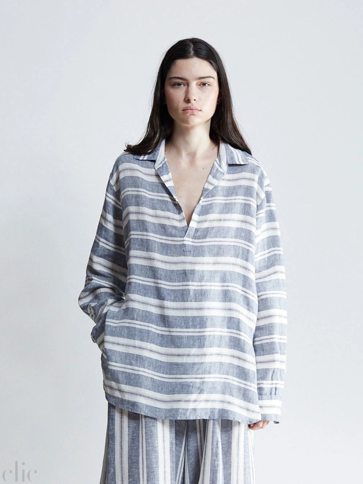 Classic Popover in Awning Stripe, from The Salting