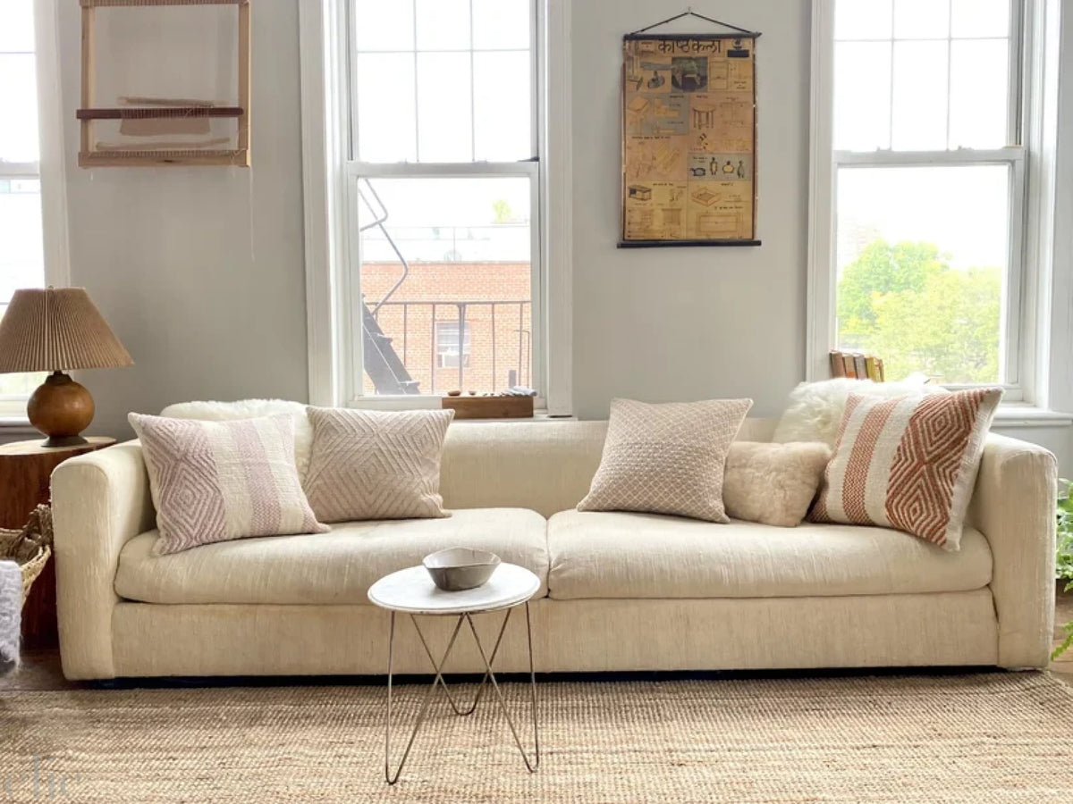 Alpaca Lumbar Pillow in Crema