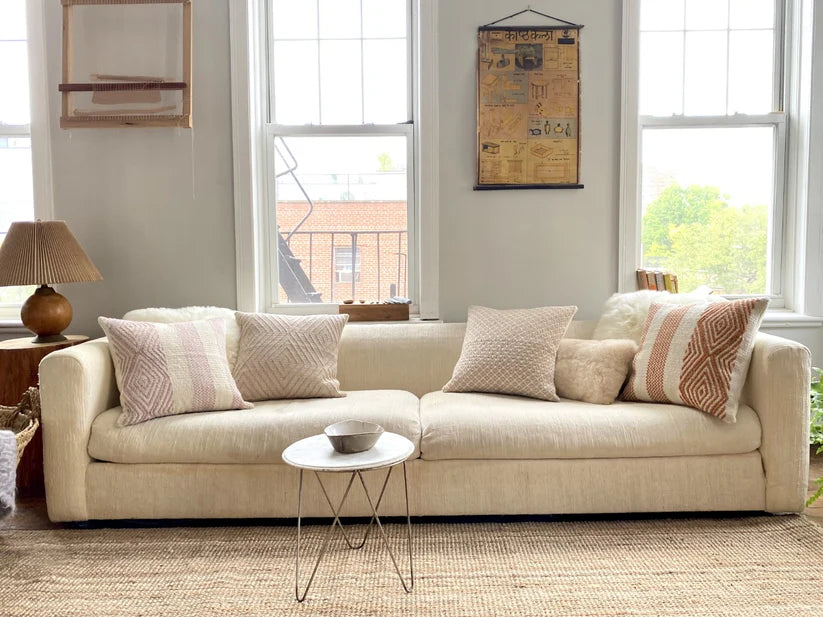 Alpaca Lumbar Pillow in Crema, from Intiearth