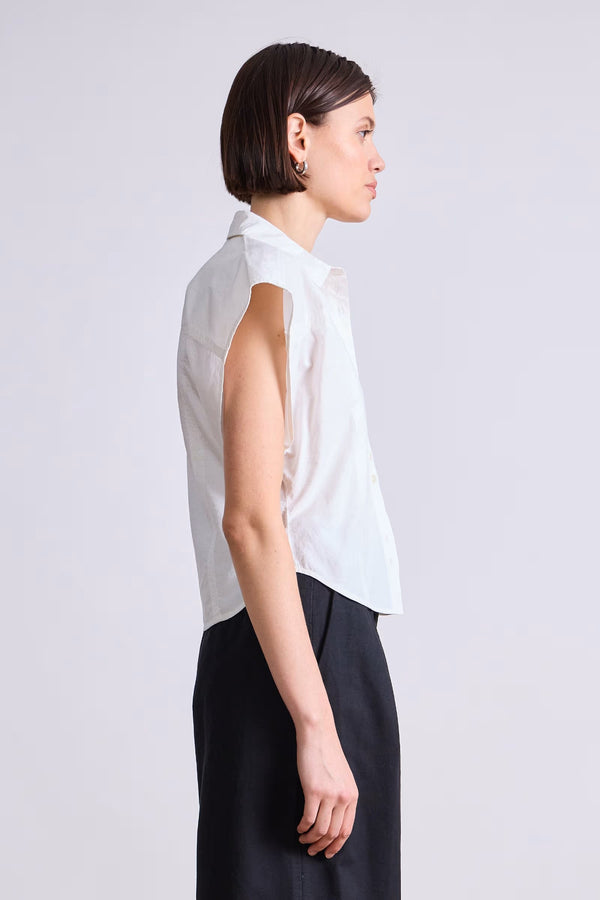 Toni Sleeveless Top in Cream, from Apiece Apart