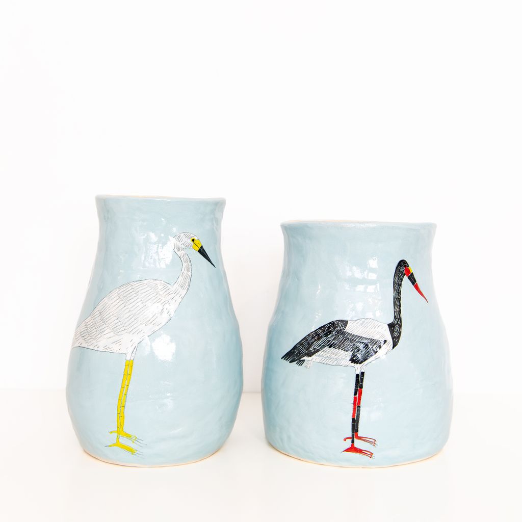 Large Bird Vase in Blue, from Gemma Orkin