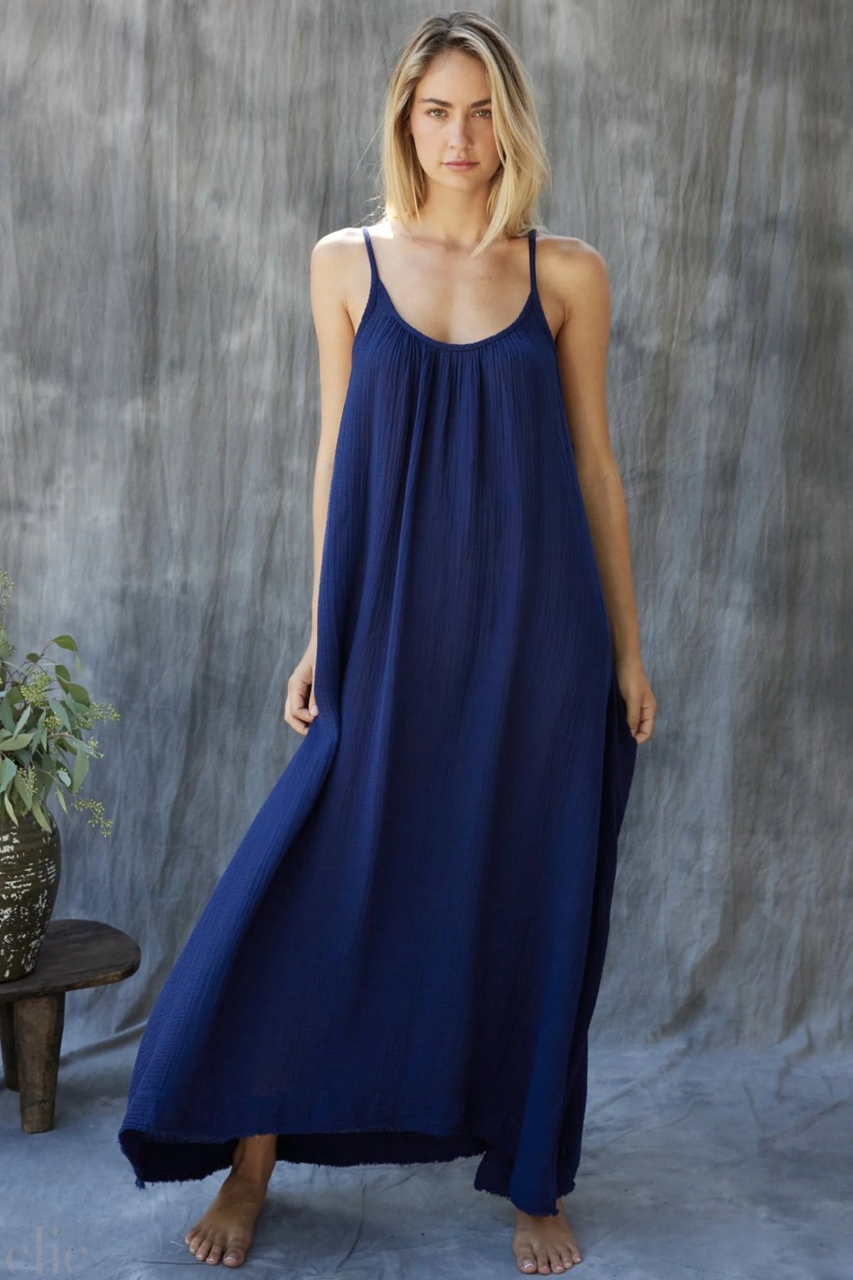Tulum Gauze Dress in Pacific, from 9 Seed