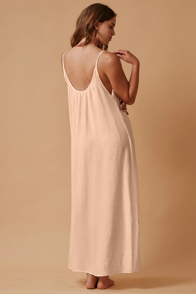 Tulum Low Back Maxi Dress in Latte, from 9 Seed