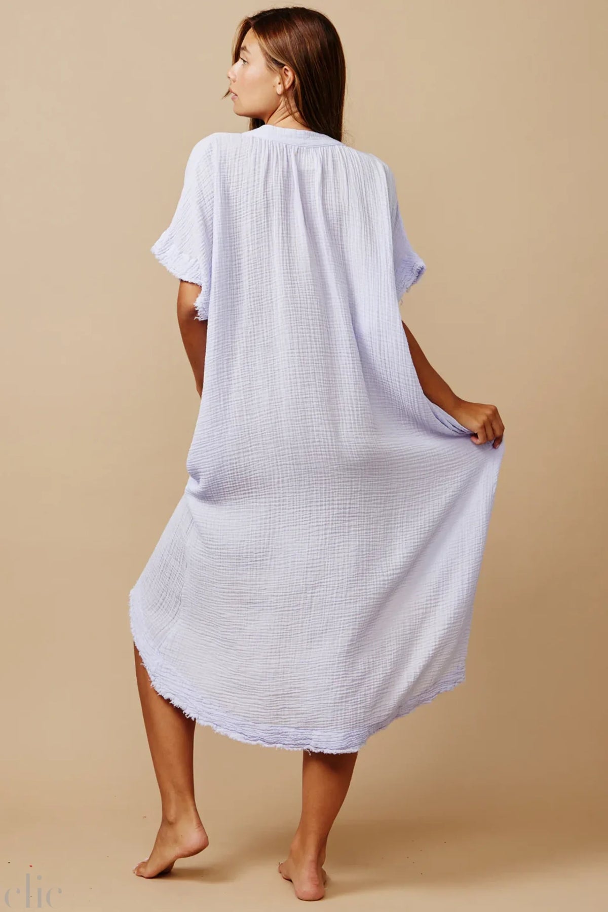 Tunisia Caftan Dress in Lilac, from 9 Seed