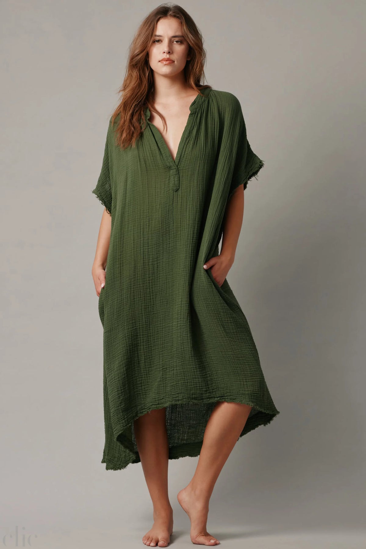 Tunisia Dress in Moss, from 9 Seed