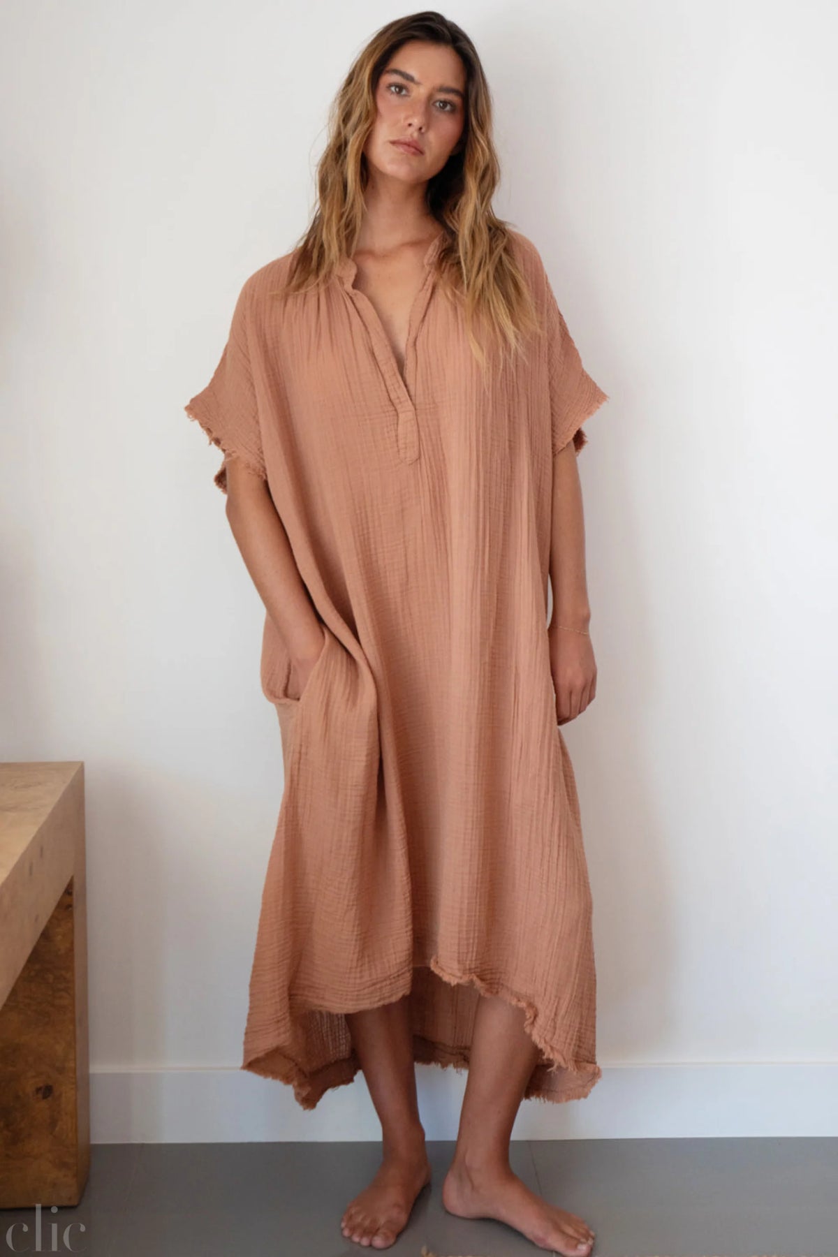 Tunisia Dress in Noisette, from 9 Seed