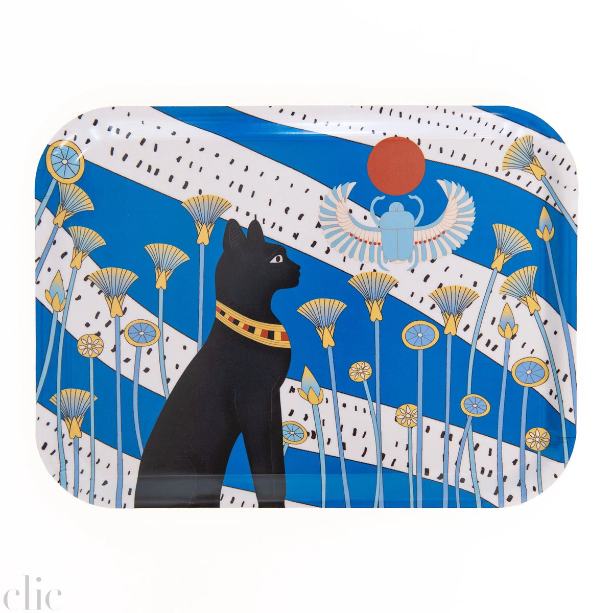 Egyptian sun Cat tray in Blue, from Avenida Home