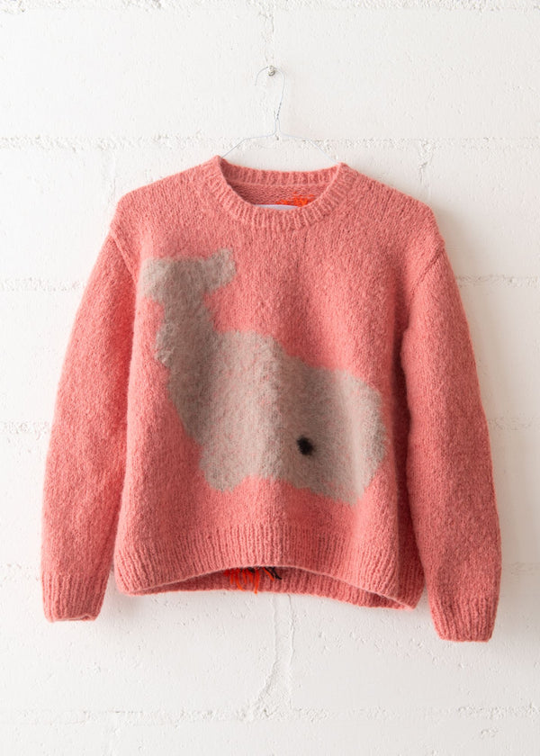 Whale Bear Crewneck Sweater in Pink, from Wild Animals