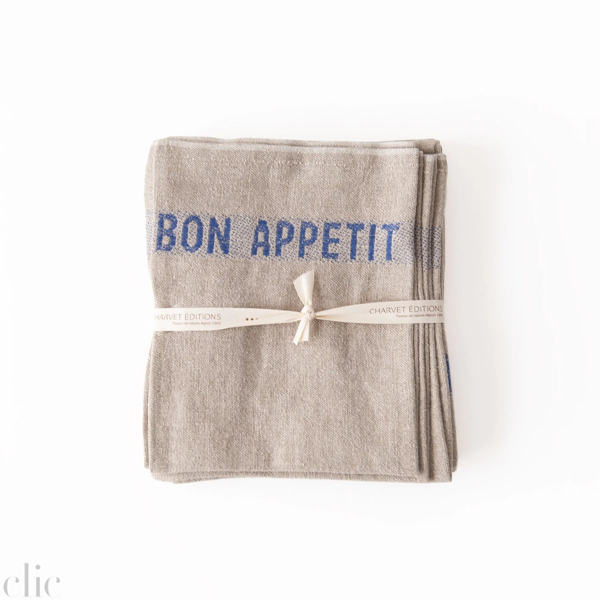 Bon Appetit Napkin / Placemat in Blue, from Charvet Editions