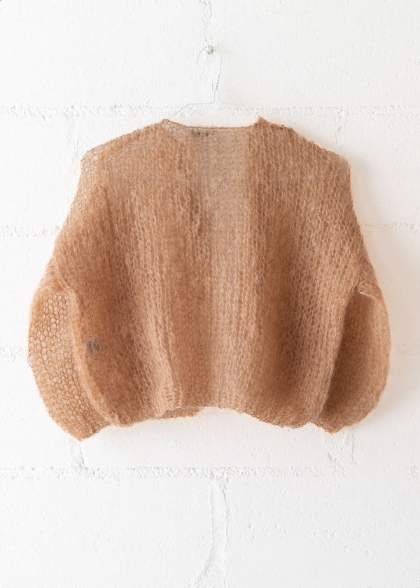 Mohair Light Bomber Cardigan in Camel, from Maiami