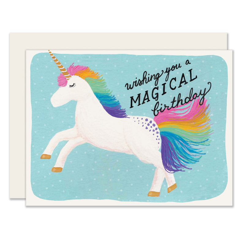 Unicorn Birthday Card, from Slightly Stationery