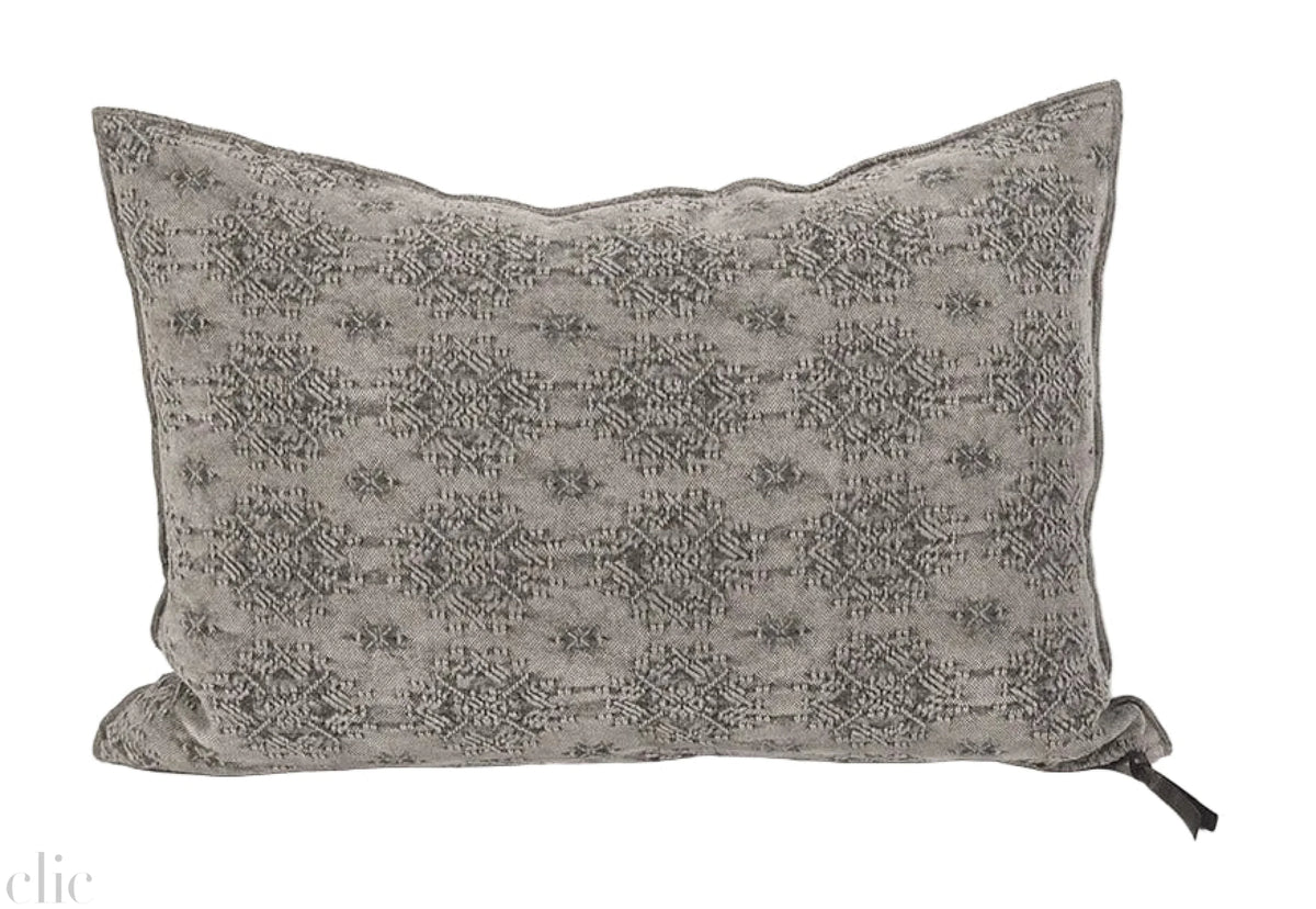 Kilim Jacquard Pillow 16x24 in Ecorce, from Maison De Vacances