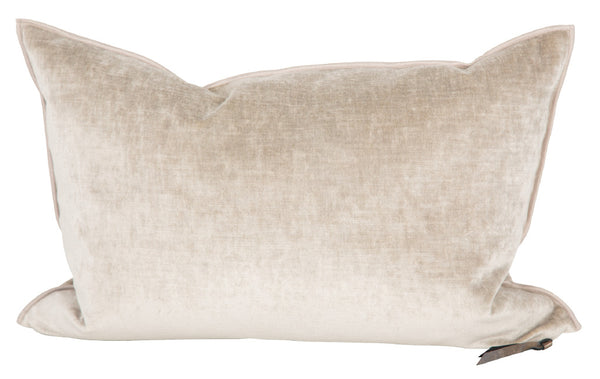 Velvet Pillow 16x24 in Ciment, from Maison De Vacances