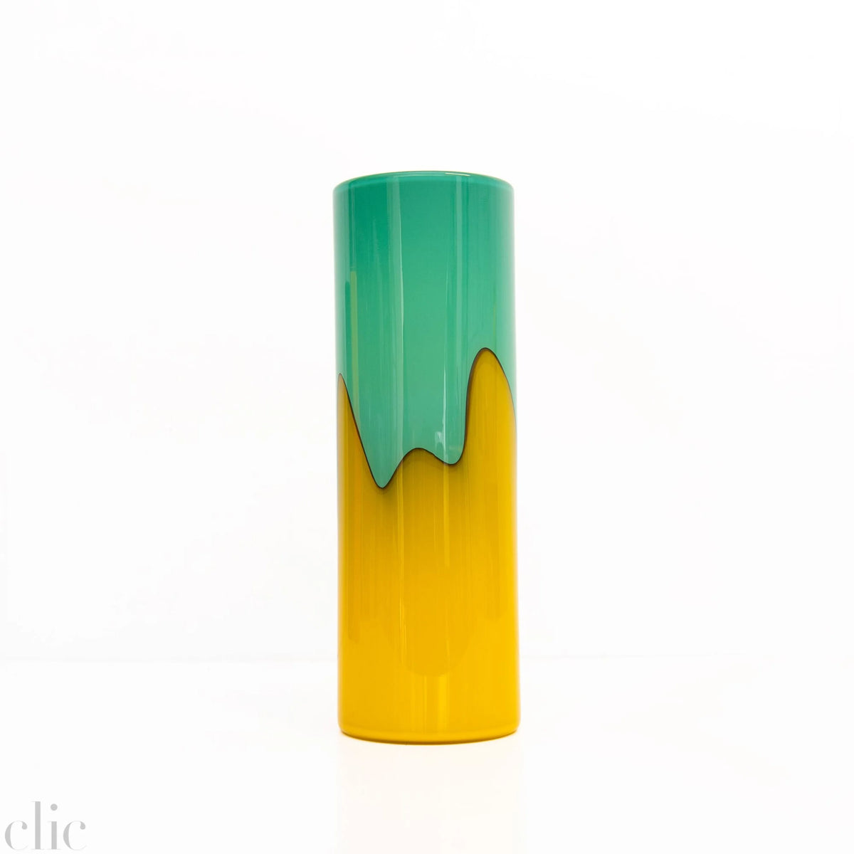 Tall Drip Vase in Green