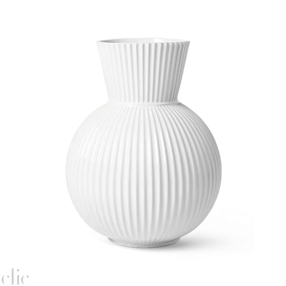 Tura Vase in White, from Lyngby Porcelaen