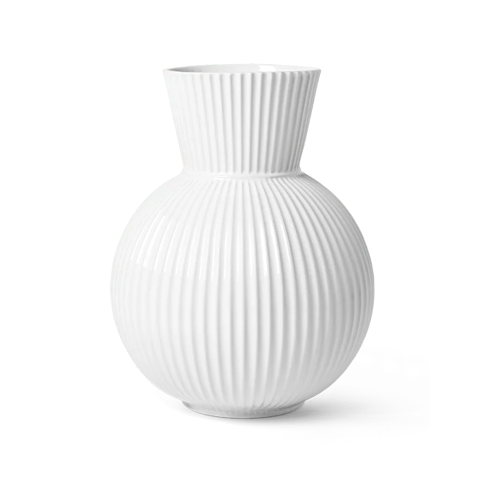 Tura Vase in White, from Lyngby Porcelaen
