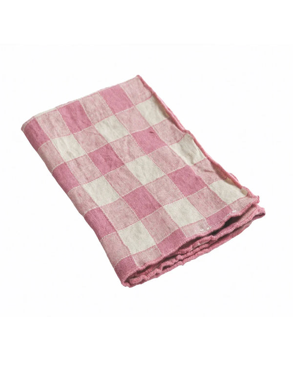 Vintage Vichy Bourdon Napkin in Rose Zizi, from Maison de Vacances