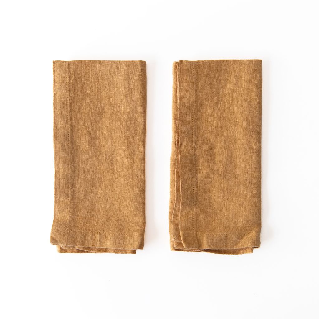 Honey Linen Napkins Set of 2, from Linen Tales