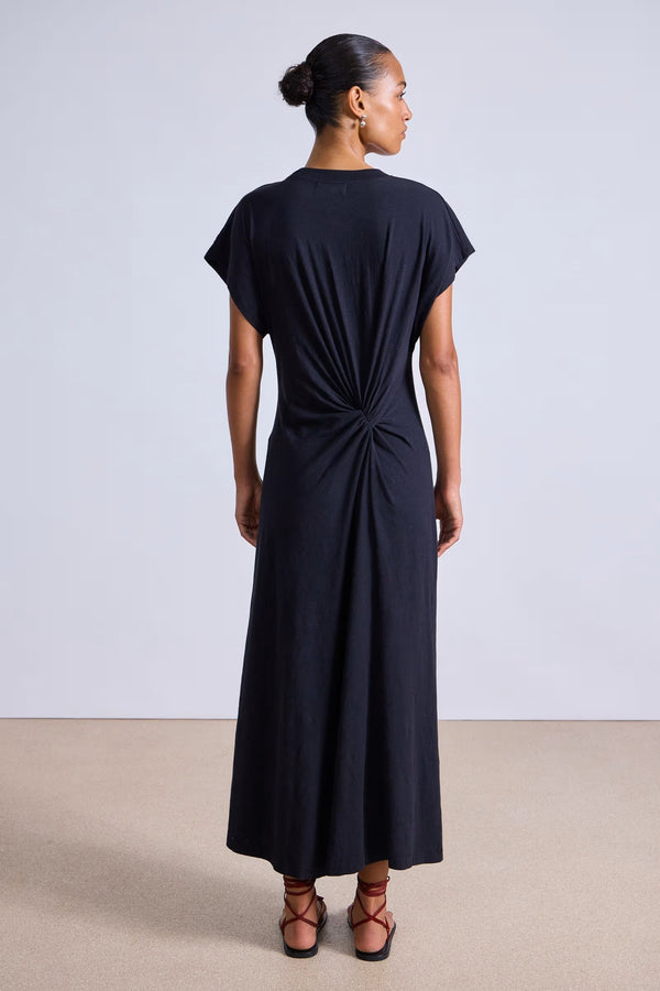 Volta Twist Dress in Black, from Apiece Apart