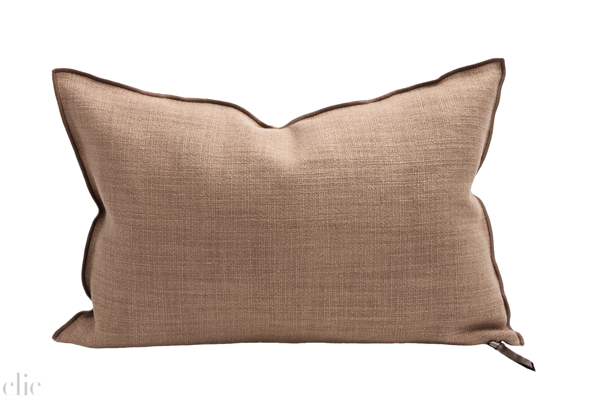Vintage Canvas Linen Blush Pillow 16x24, from Maison de Vacances