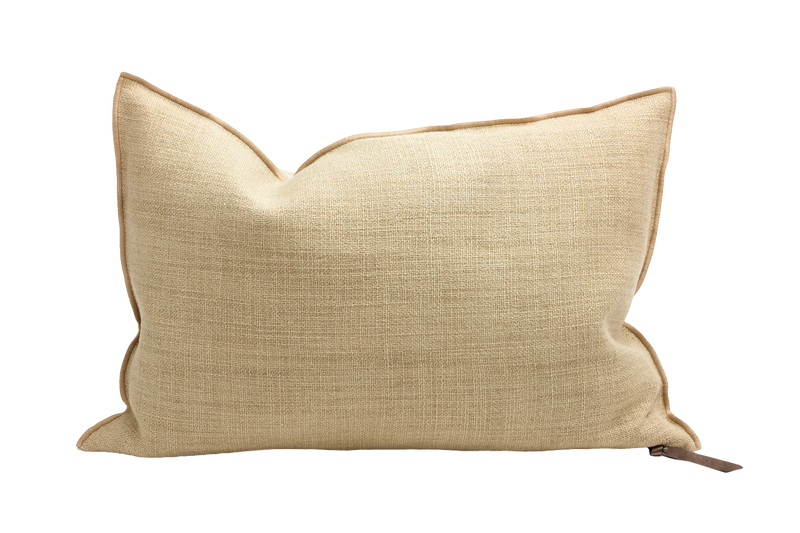 Vintage Canvas Linen Miel Pillow 16x24, from Maison de Vacances